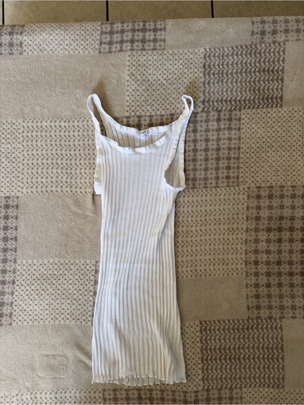 RAGNO women’s Sleeveless Ribbed Tank Dress - White size Xs 2